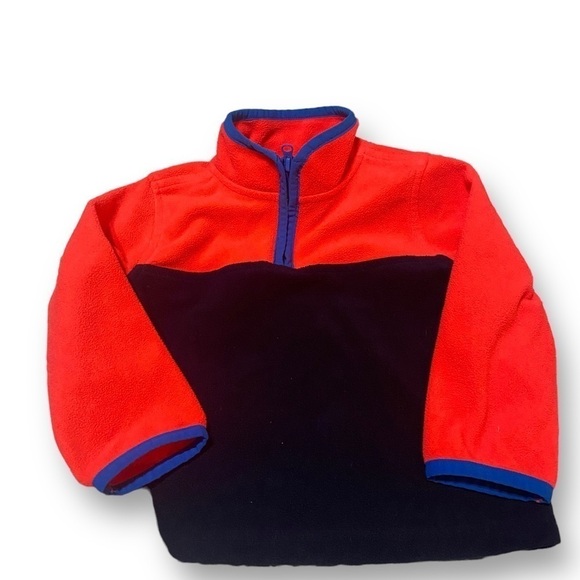 OSHKOSH Fleece 3/4 Zip Pullover Sweatshirt Boys Size 18M Red & Blue  Like New - Picture 5 of 5